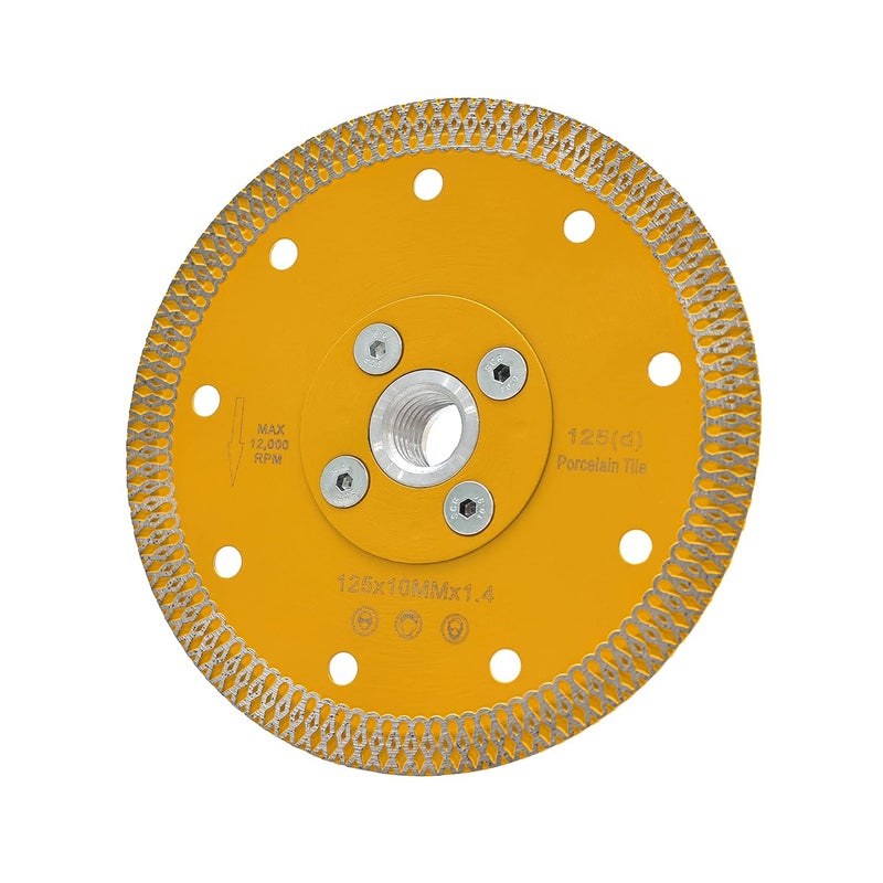 OSCEH 5" Diamond Blade Porcelain Tile Saw Blade with 5/8"-11 Flange for Granite Marble Tile Cutting - Image 1